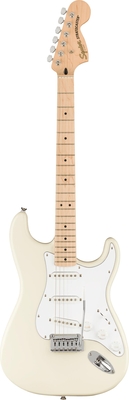 Squier Affinity Series Stratocaster Maple Fingerboard White Pickguard Olympic White