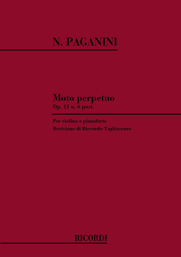 Moto Perpetuo Op. 11 N. 6 Allegro Da Concerto Per Violino E Pianoforte : photo 1