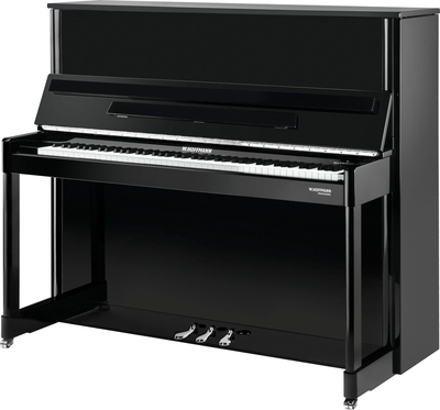 Hoffmann Professional P120 Noir poli-brillant finition Chrome + Système silencieux C. Bechstein Vario