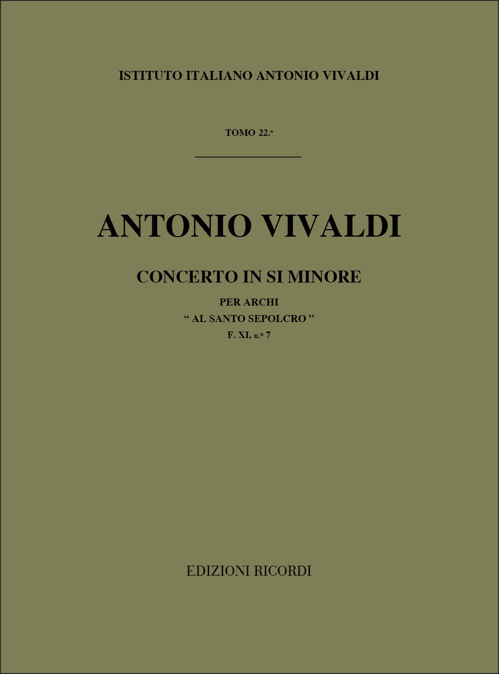 Concerto per Archi Sinfonia in Si Min. Rv 169 