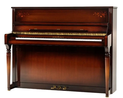 Schimmel C121 Royal Intarsie Flora Glossy Polished Mahogany + TwinTone Silencer System