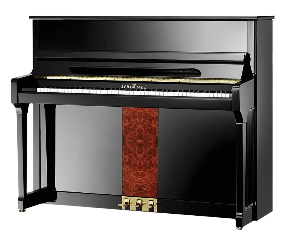 Schimmel C121 Tradition Noblesse Polished-gloss black and Bubinga + TwinTone silencer system : photo 1