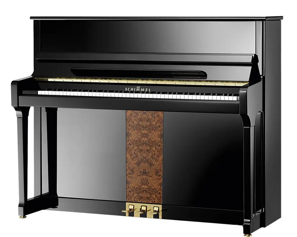 Schimmel C121 Tradition Noblesse Glossy Black and Burr Walnut + TwinTone Silent System : photo 1