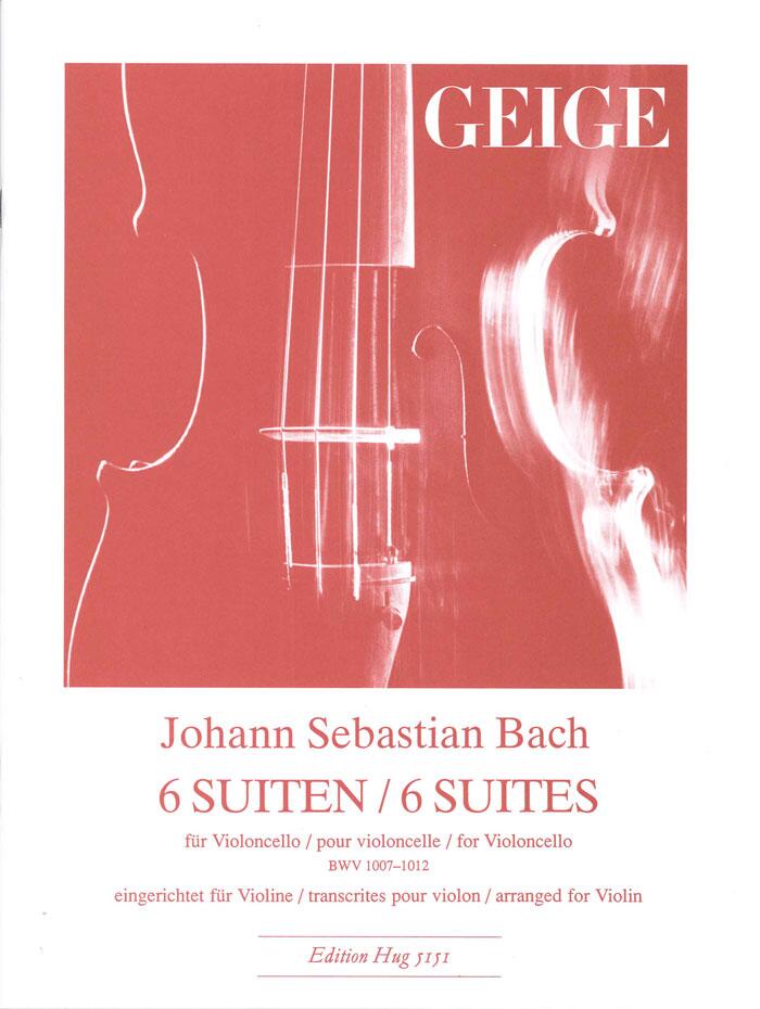 6 Suiten BWV 1007-1012 Original Für Violoncello transcites pour violon : photo 1