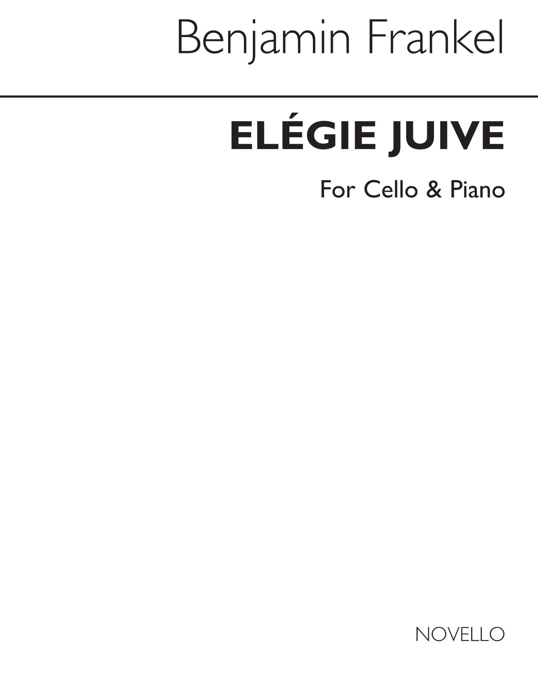Elegie Juive for Cello and Piano : photo 1