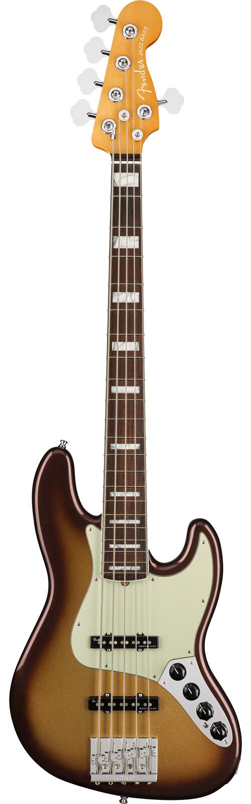 Fender American Ultra Jazz Bass V Rosewood Fingerboard Mocha Burst : photo 1
