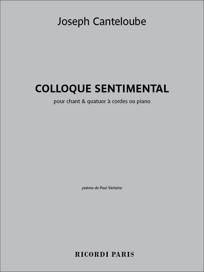 Colloque Sentimental pour chant & quatuor à cordes (ou piano) réduction chant piano : photo 1