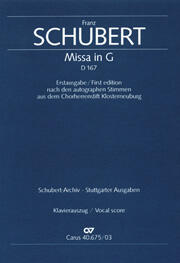 Messe in G D 167 Erstausgabe nach den Klosterneuburger Stimmen : photo 1