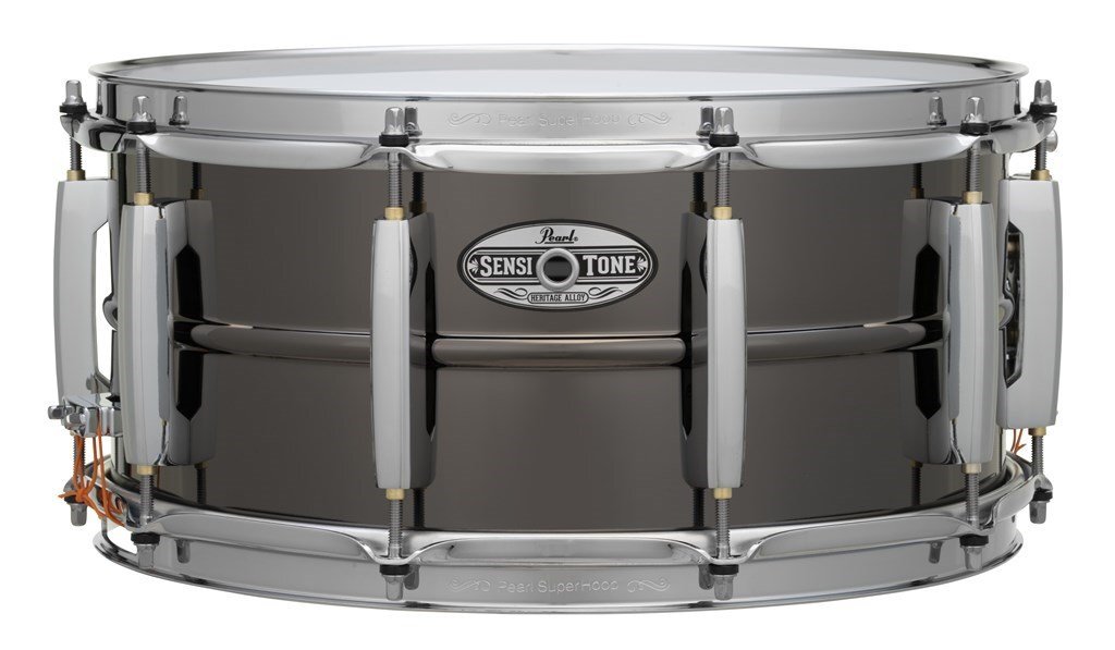 Pearl 14 x 6.5 SensiTone Brass Snare Drum Black Chrome Finish (STH1465BR) : photo 1