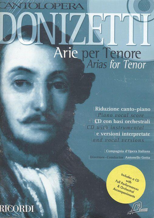 Cantolopera: Donizetti Arie Per Tenore Piano Vocal Score and CD with instrumental and vocal versions : photo 1