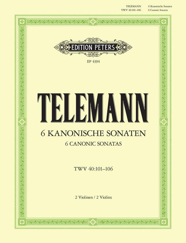 Edition Peters 6 Sonatas In Canon Form TWV 40:101-106 : photo 1