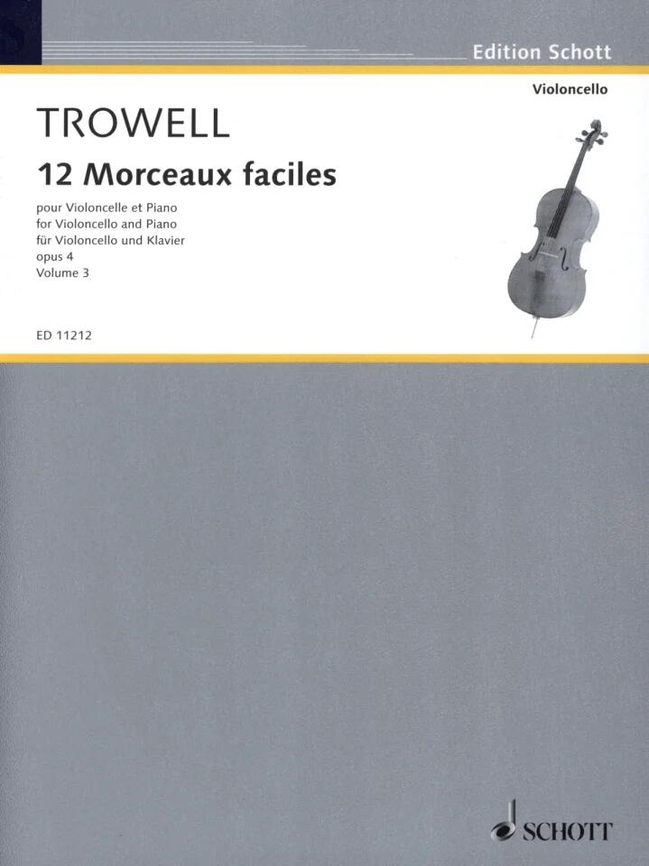 Morceaux Faciles(12) 3 Opus 4 Cello : photo 1