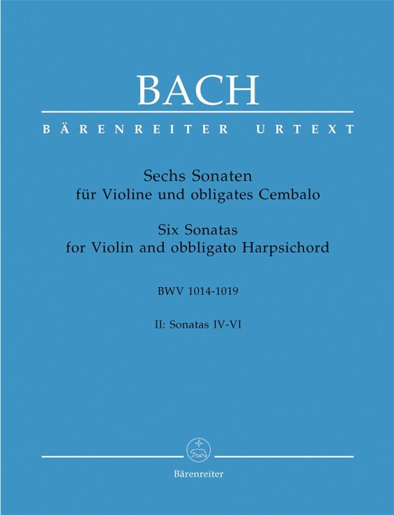 Vol 2 Six Sonatas for Violin and Obbliagato Harpsichord - Sonatas IV-VI  BWV 1014-1019 : photo 1