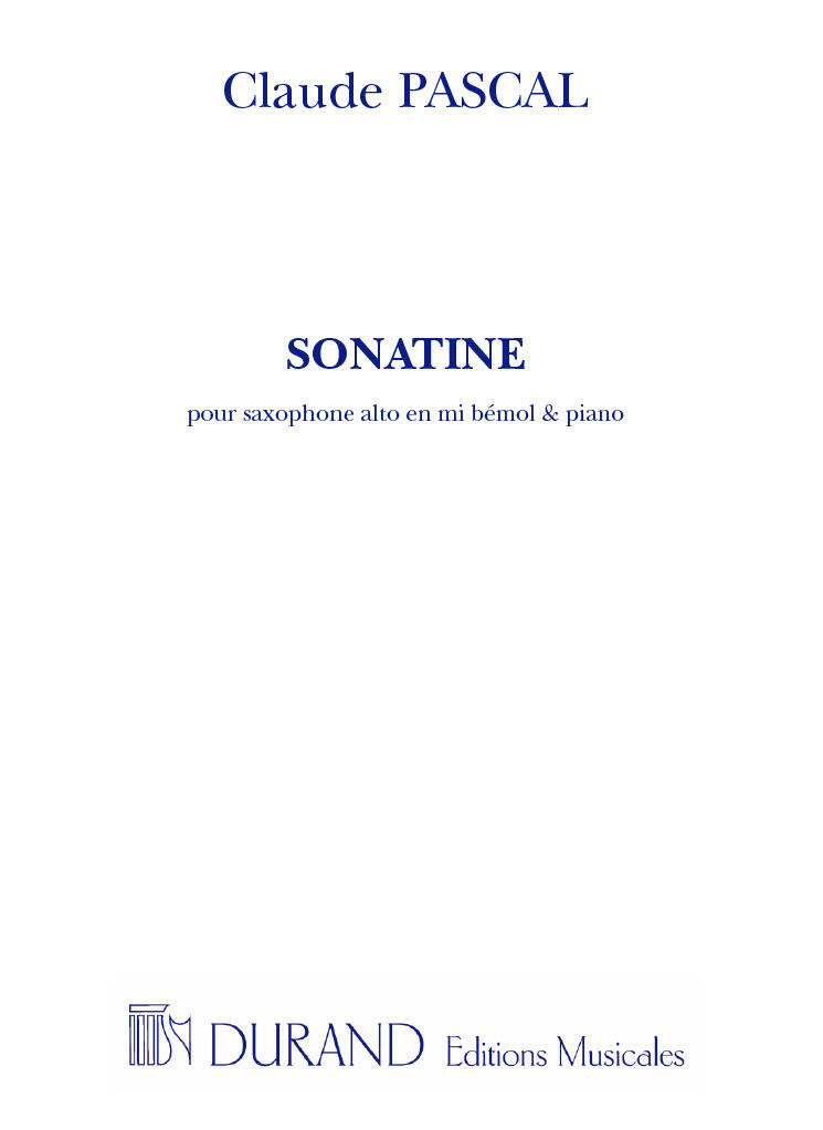 Sonatine Altsaxophon und Klavier - Saxophone alto et piano - Claude Pascal : photo 1