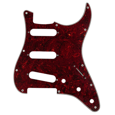 AllParts PROTECTIVE PLATE FOR STRAT 11 HOLES 2.28mm 3 PLIS TORTOISE RED