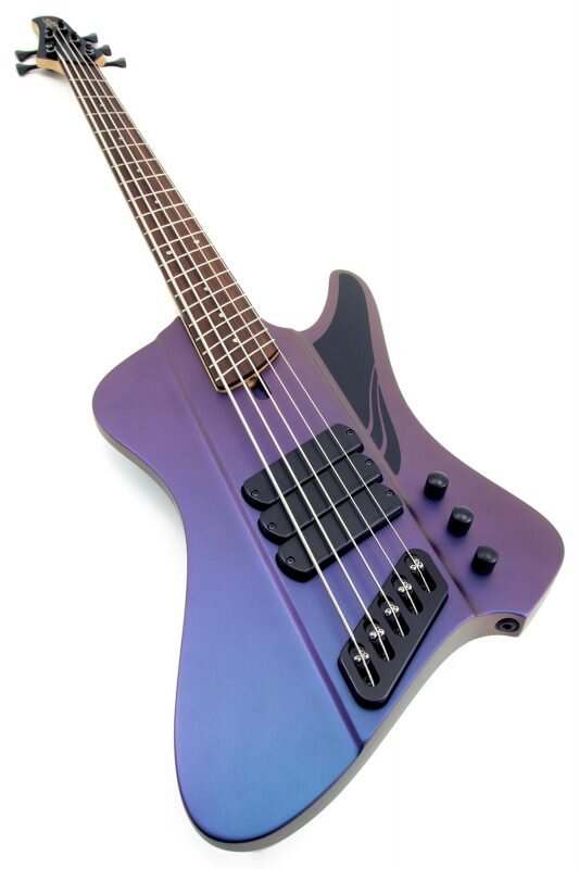 Dingwall D-Roc Standard 5 cordes Touche palissandre Blue To Purple Colorshift : miniature 1