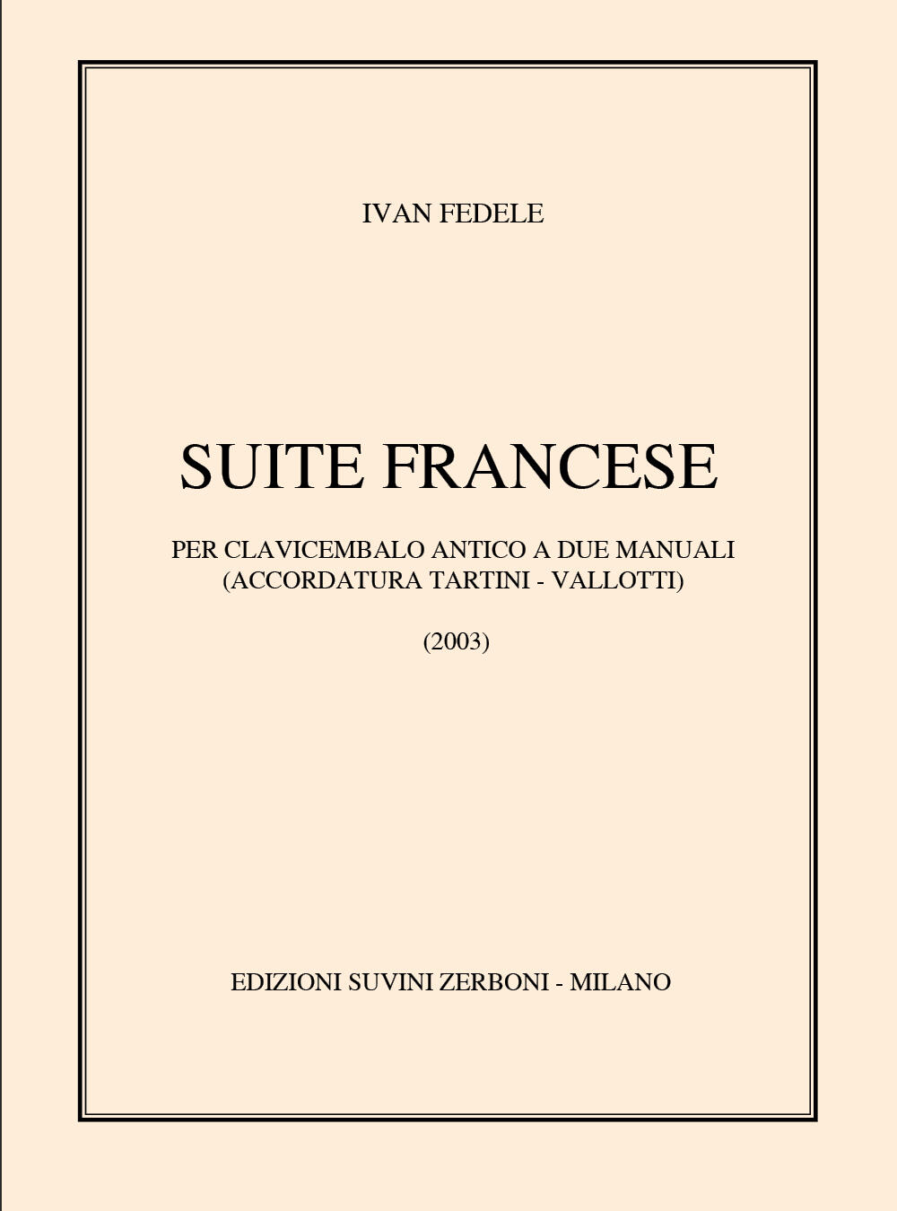 Suite Française - Suite Francese Harpsichord Fedele : photo 1