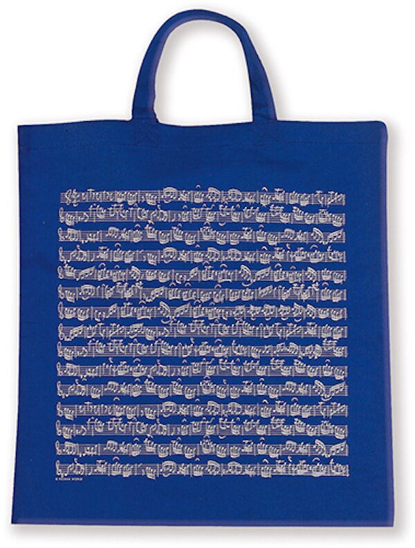 Vienna World Tote bag Sheet music blue / Blue short handles : photo 1