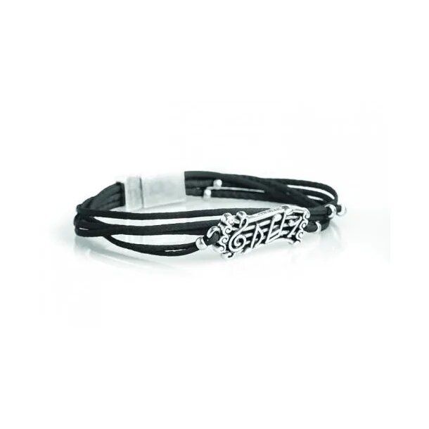 Music Gifts Company Italian Leather Music Score Bracelet - Black : photo 1