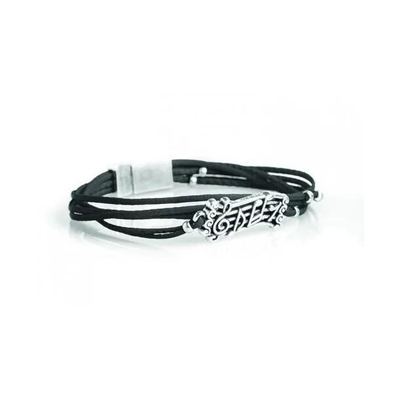 Italian Leather Music Score Bracelet - Black