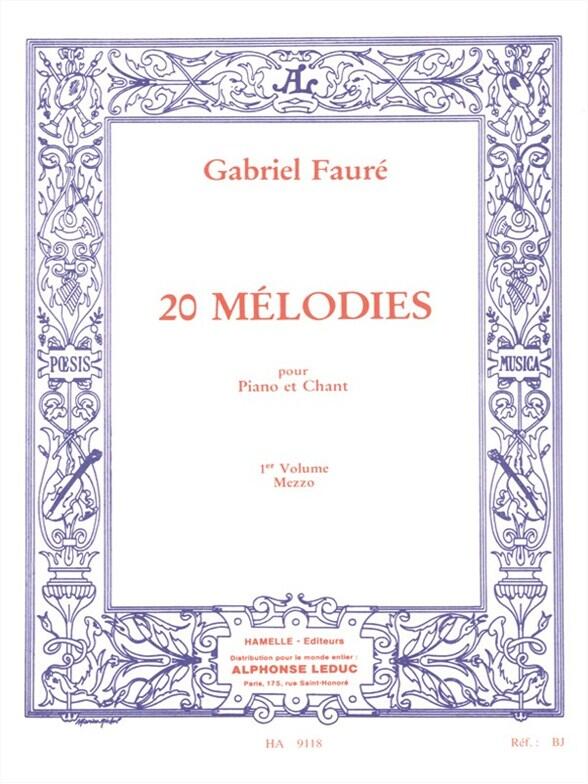 Alphonse Leduc 20 Mélodies Vol. 1 Medium Voice and Piano : photo 1