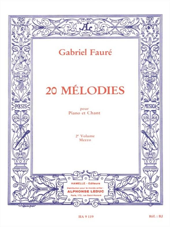 Alphonse 20 Mélodies Vol. 2 Medium Voice and Piano : photo 1