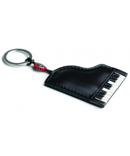 Music Gifts Company Italienischer Leder-Schlüsselanhänger Italienischer Leder-Schlüsselanhänger - Piano : photo 1