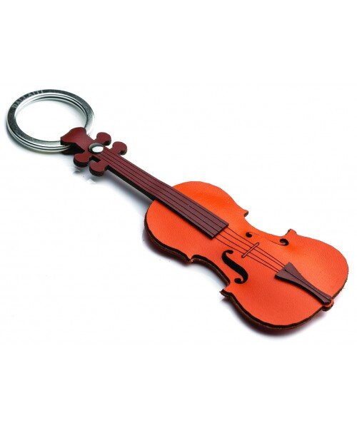 Music Gifts Company Italian Leather Keyring Porte-clef cuir italien - Violin : miniature 1