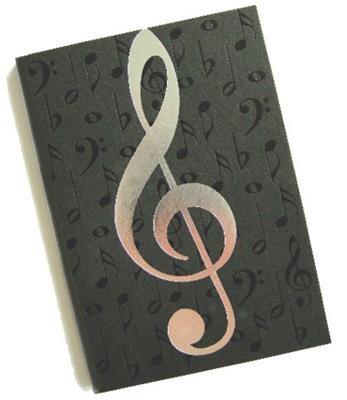 Music Gifts Company A6 Journal Black Notes Silver : photo 1