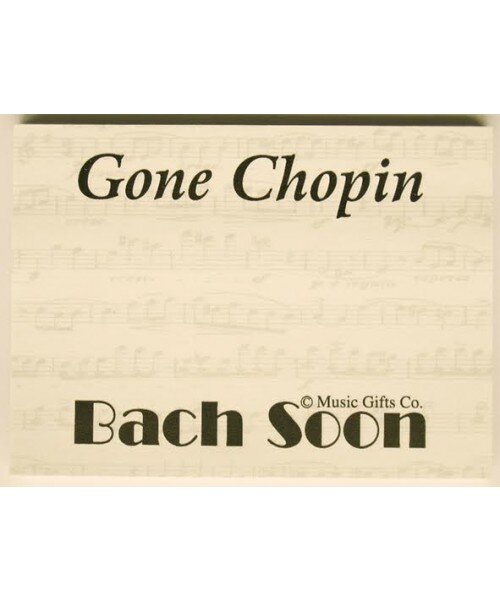 Music Gifts Company Sticky Pad Gone Chopin - A7, 50 feuilles : miniature 1