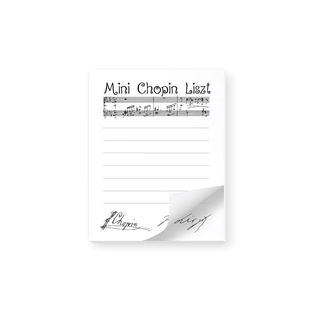 Music Gifts Company Sticky Pad Chopin Liszt - Mini-Einkaufsliste : photo 1