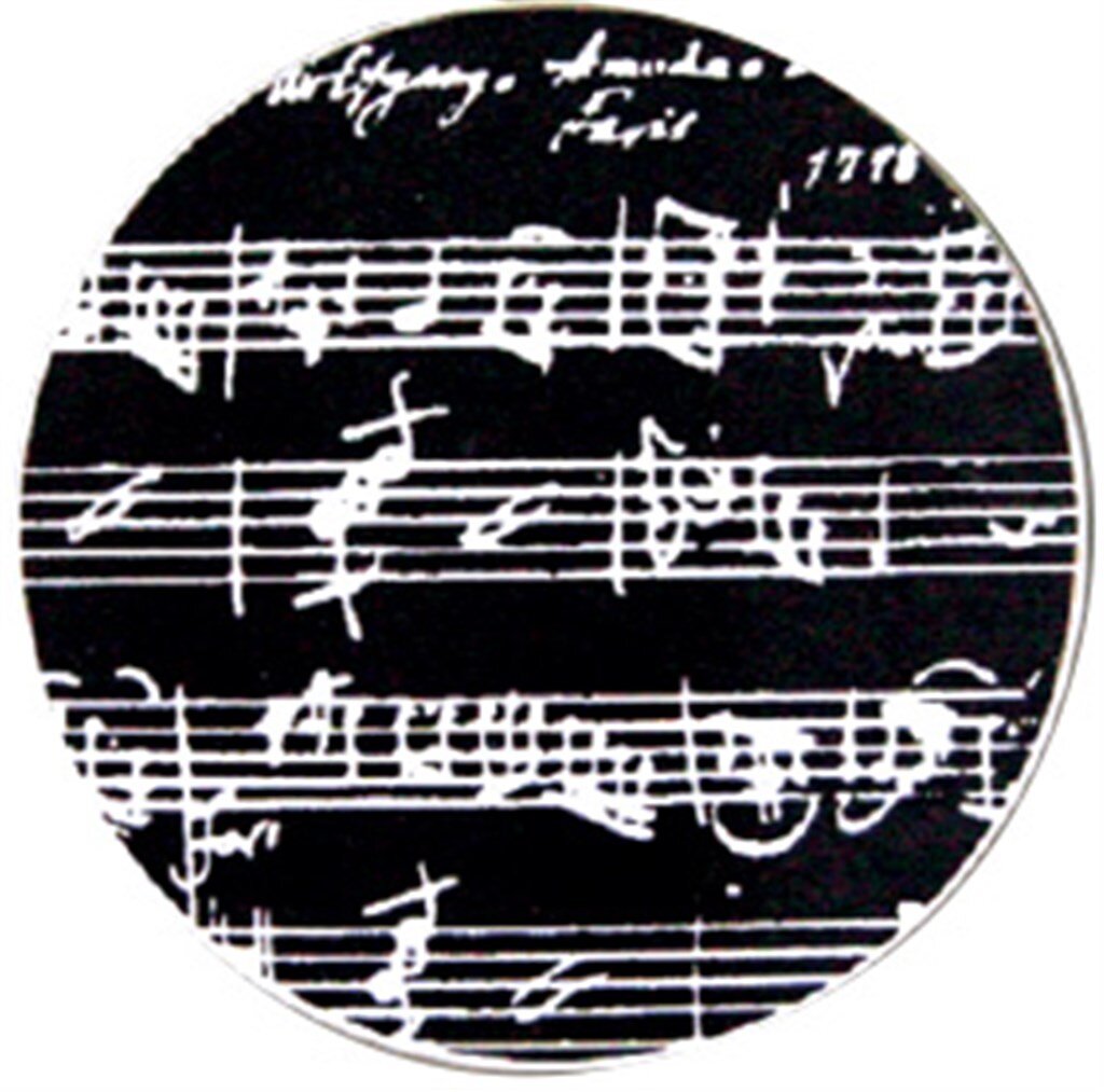 Music Gifts Company Sous-verre noir 2 pièces Manuscript Black : photo 1