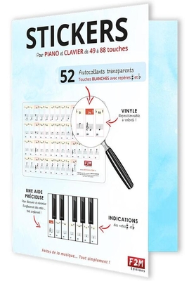 Edition F2M Stickers Pour Piano et Clavier / de 49 a 88 Touches en français