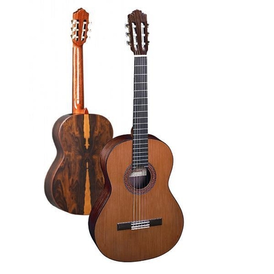 Almansa Guitarras Student 424 nut 48mm 650mm solid cedar top ziricote back and sides bright finish