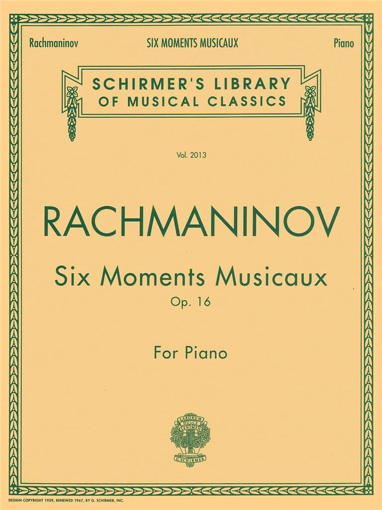 G. Schirmer 6 Moments Musicaux, Op. 16 : photo 1