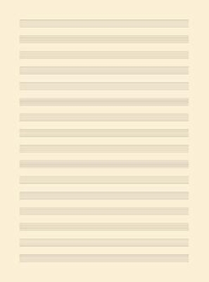 Hexamusic Notenpapier 16 Notensystem 6 Blatt (elfenbeinfarben)