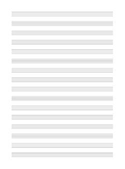 Papier à musique 16 portées 6 feuilles (couleur blanche) : photo 1