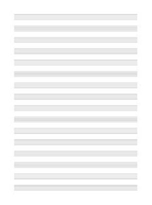 Hexamusic Notenpapier 16 Notensystem 6 Blatt (Farbe weiß)