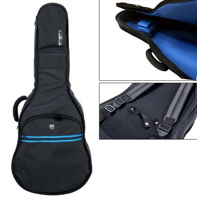 Stefy Line Gigbag für Folkgitarre 20mm Polsterung schwarz/blau