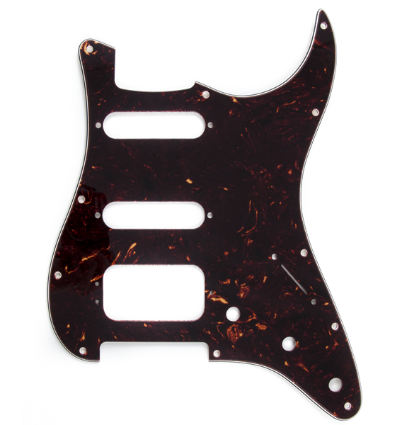 Fender Pickguard Stratocaster H/S/S (3-Screw Mount HB) 11-Hole Mount Brown Shell 4-Ply : photo 1