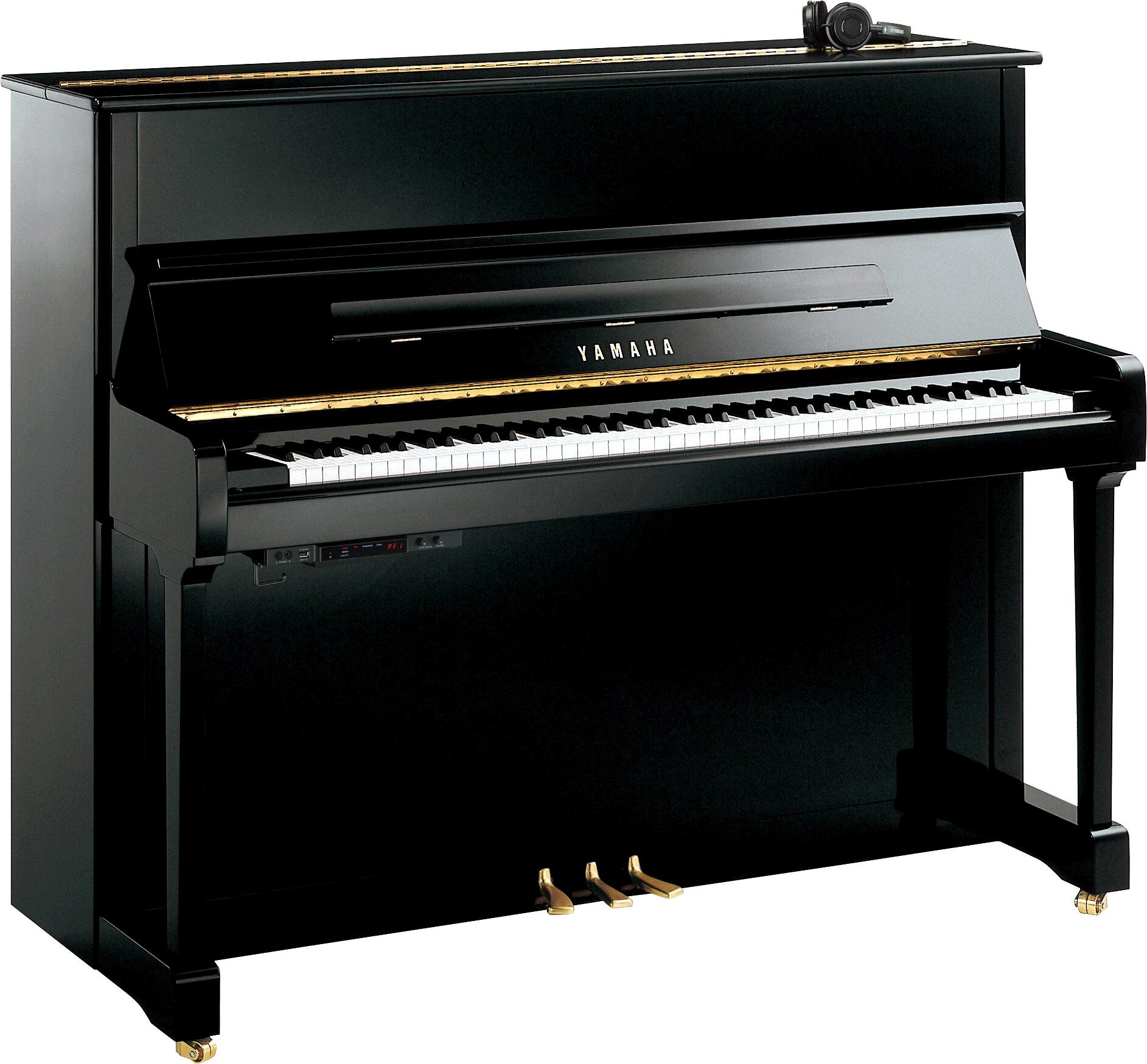 Yamaha Pianos Silent P121 SH3 PE Silent Noir poli-brillant 121 cm