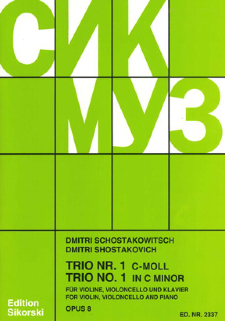 Edition Trio 1 Op. 8 in C Minor Dimitri Shostakovich  Violine, Cello und Klavier : photo 1