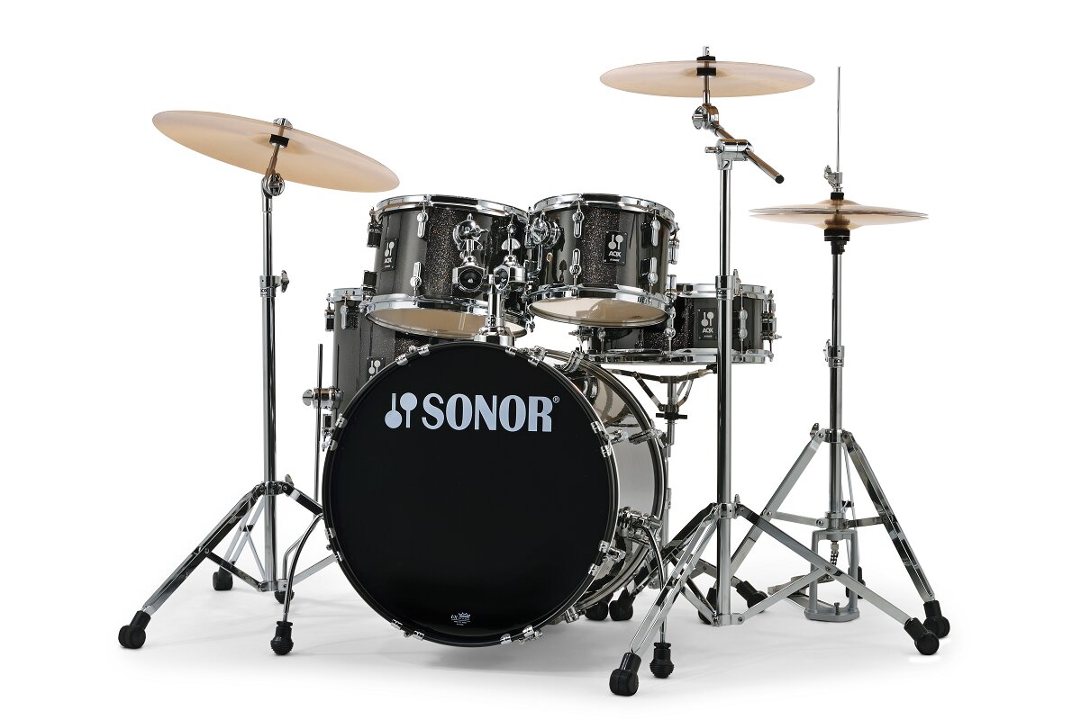 Sonor AQX Kids Drum Set (5-piece), limited edition BLACK MIDNIGHT SPARKLE : photo 1