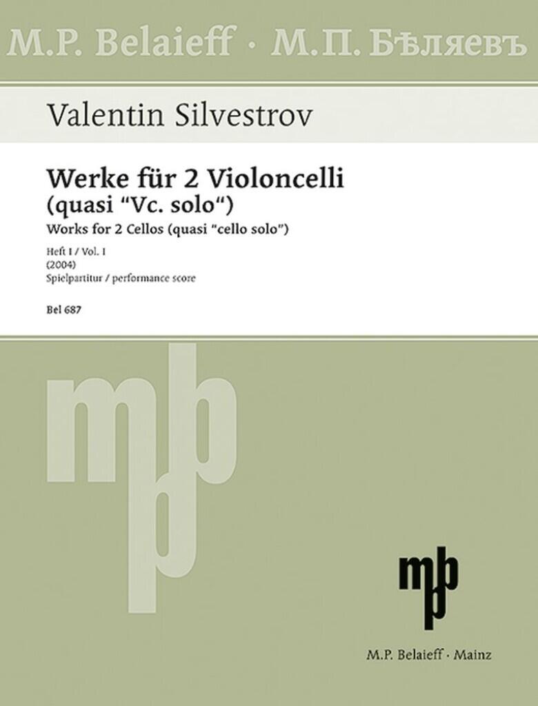 Werke für 2 Violoncelli (quasi Vc. solo) Heft 1  Valentin Silvestrov 2 Cellos : photo 1