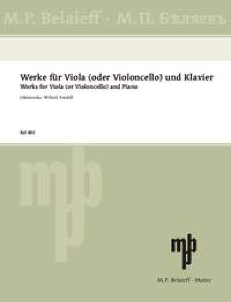 Werke für Viola (oder Violoncello) und Klavier  Akimenko_Wihto   Viola (Or Cello) and Piano : photo 1