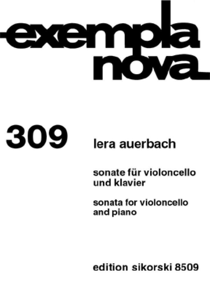 Edition Sonate für Violoncello und Klavier Lera Auerbach   Cello und Klavier / für Violoncello und Klavier : photo 1
