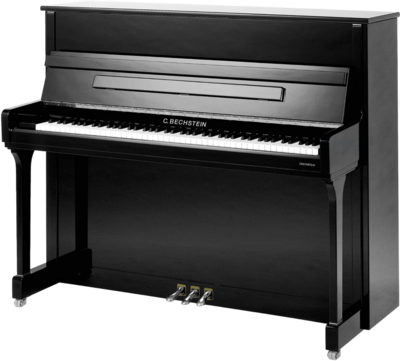 Bechstein Residence R4 Contur 120cm Glossy black Chrome + C.Bechstein Vario silencer