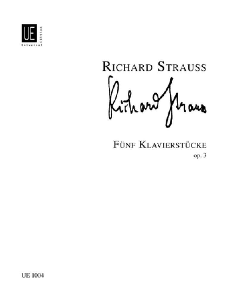 5 Pièces Opus 3  Richard Strauss Piano : photo 1