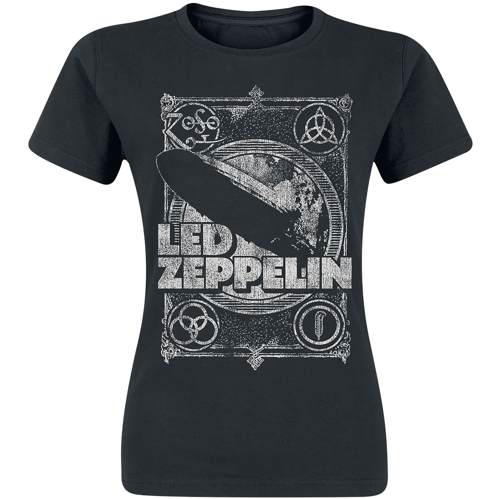 Rockoff T-Shirt Led Zeppelin Vintage Print Lady Taille S : miniature 1