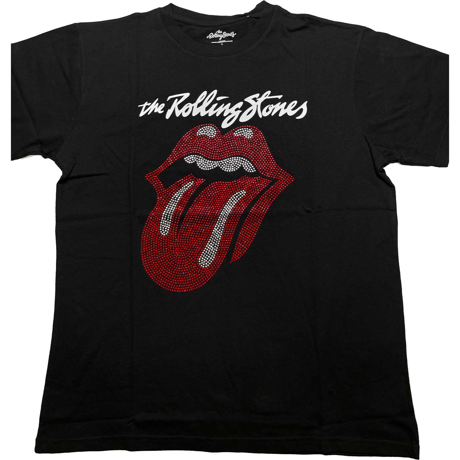 Rockoff T-Shirt Rolling Stones Logo & Tongue Diamante Taille S : photo 1